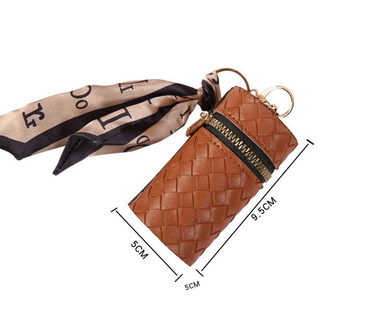 Woven Lipstick Pouch With Scarf Keyring - view 2