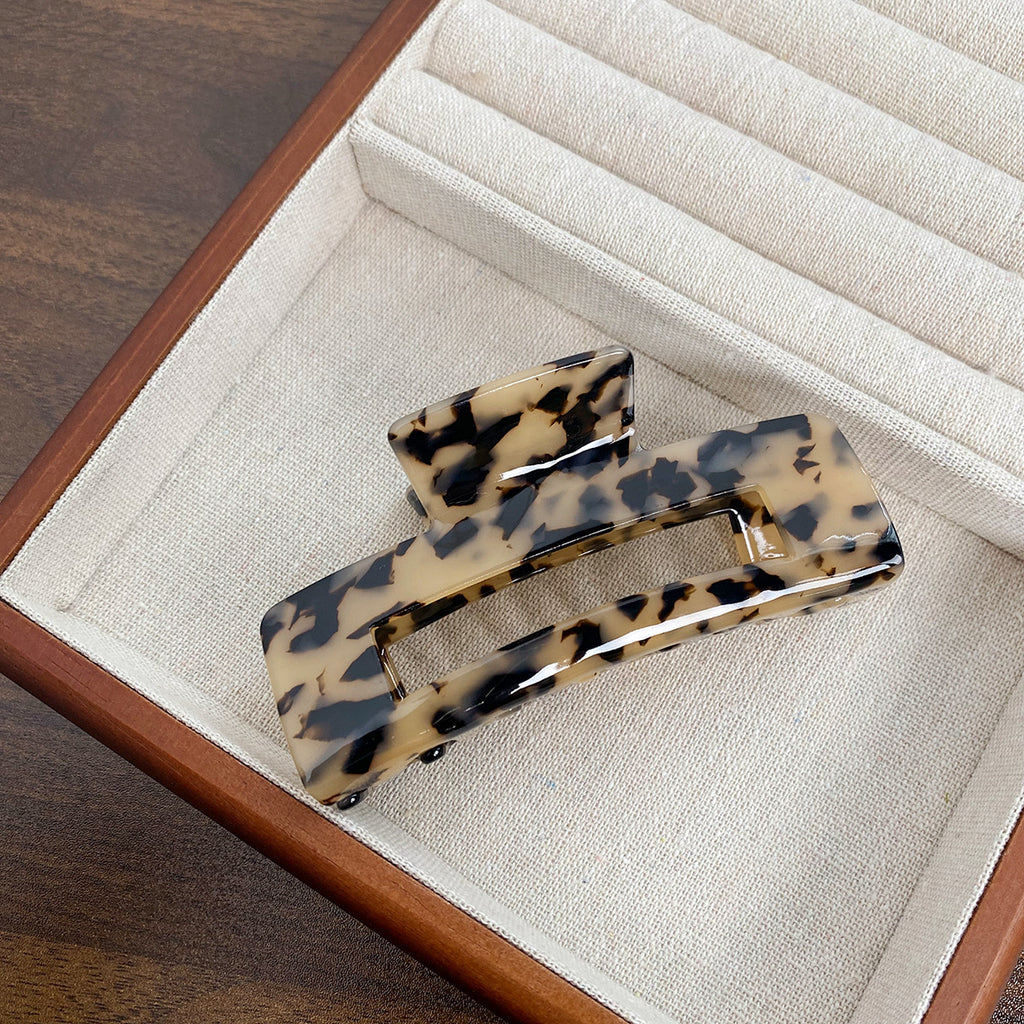 Rectangular Cutout Acetate Hair Claw Clip - NO_2