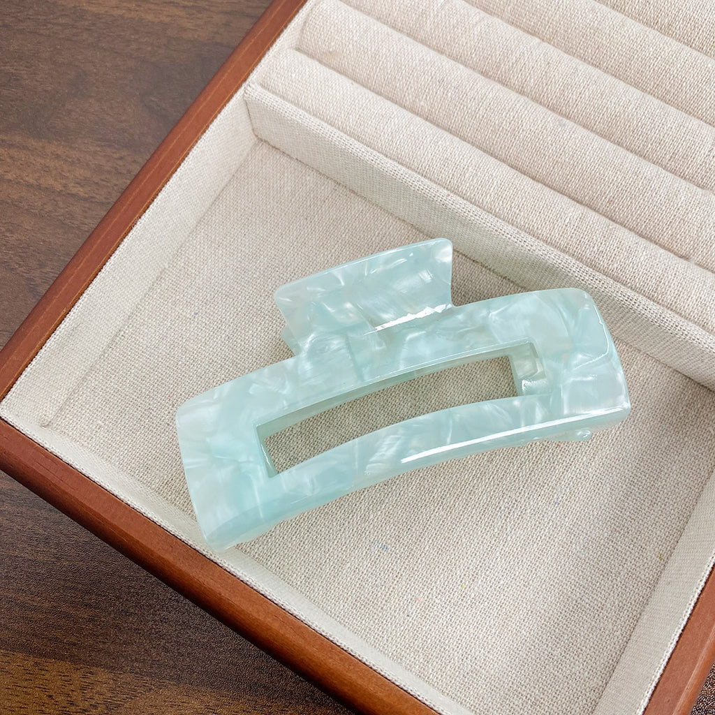 Rectangular Cutout Acetate Hair Claw Clip - NO_28