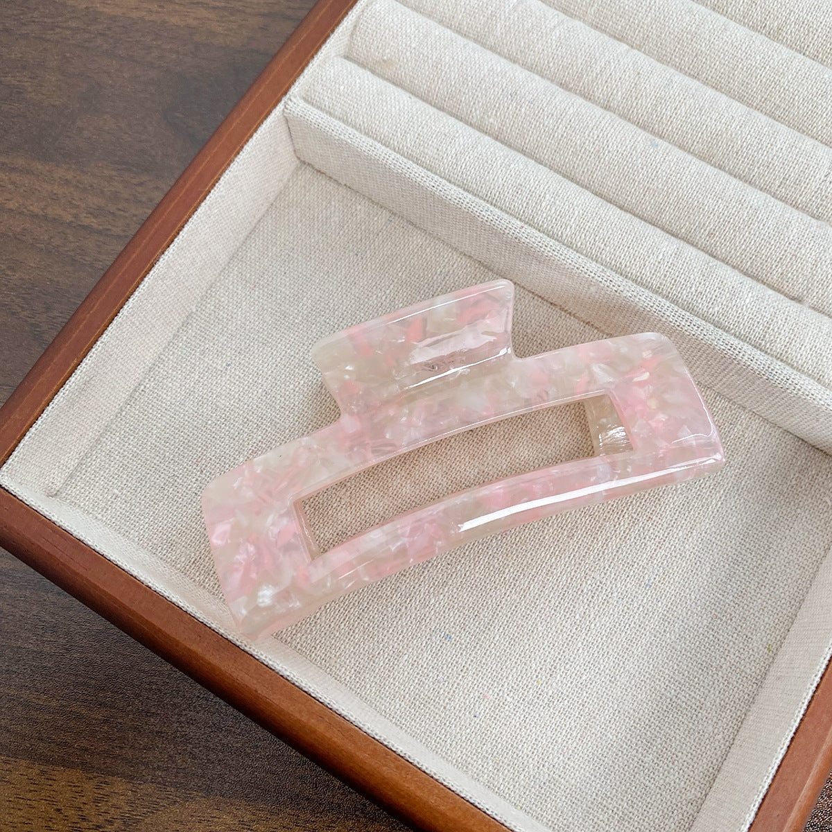 Rectangular Cutout Acetate Hair Claw Clip - NO_29