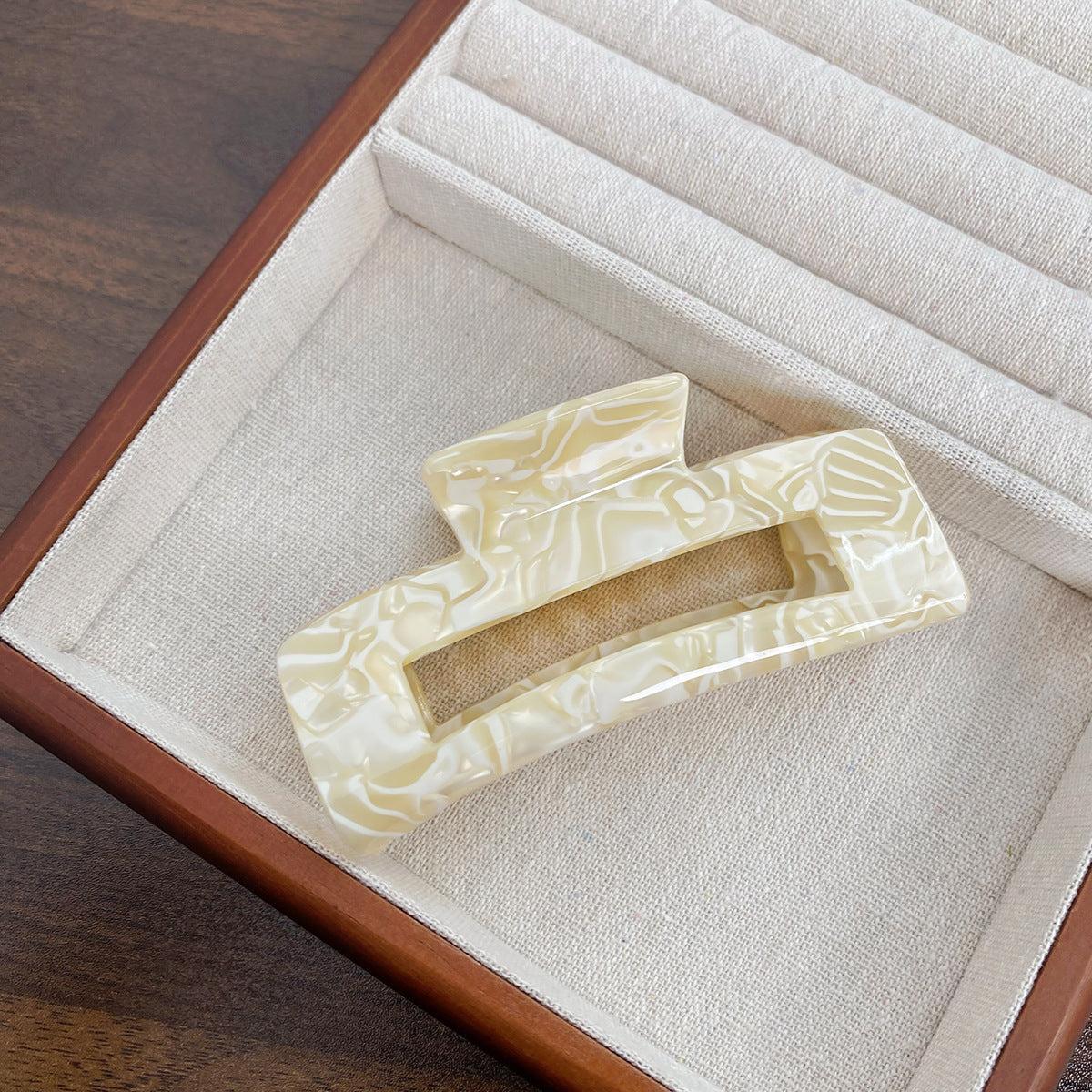 Rectangular Cutout Acetate Hair Claw Clip - NO_3