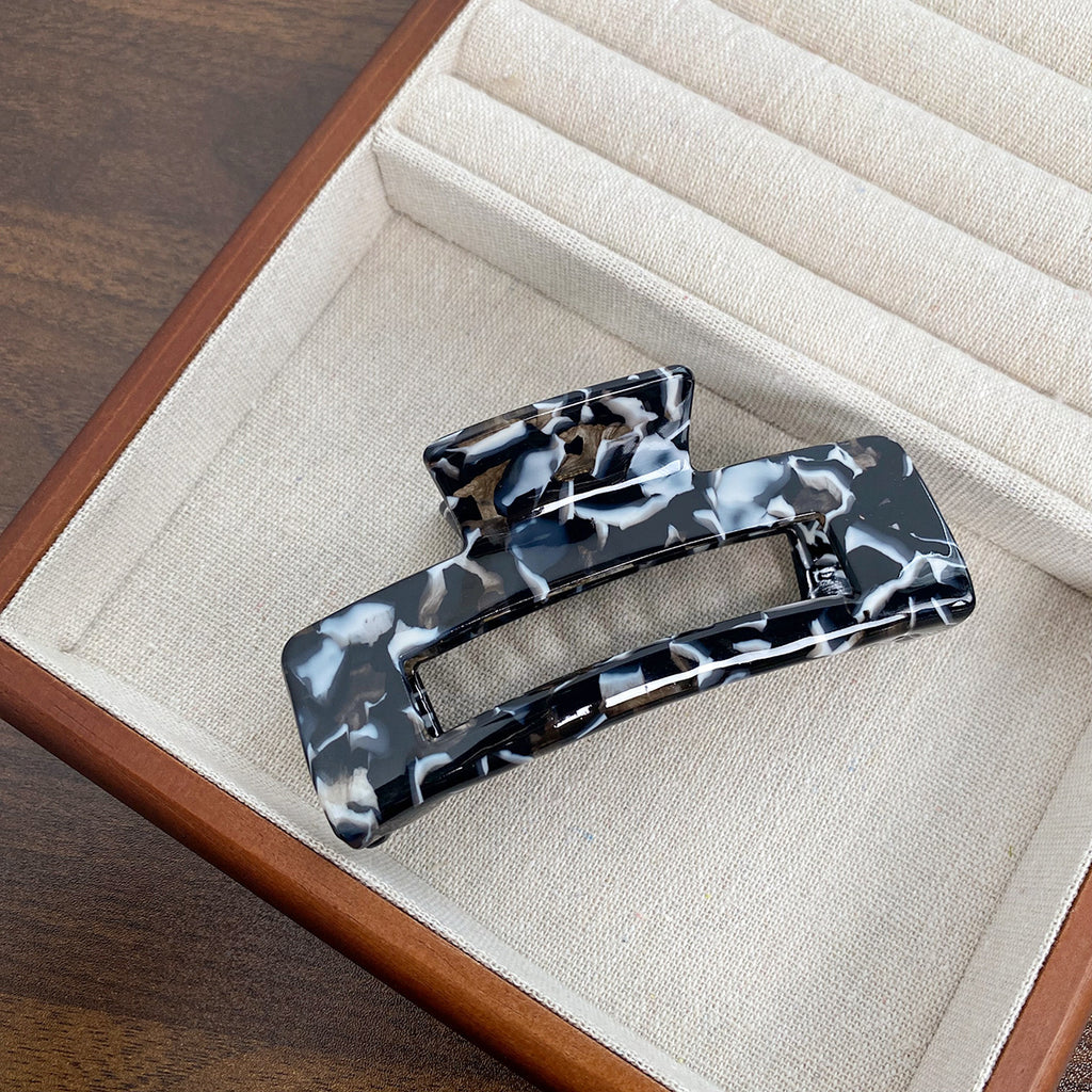 Rectangular Cutout Acetate Hair Claw Clip - NO_33
