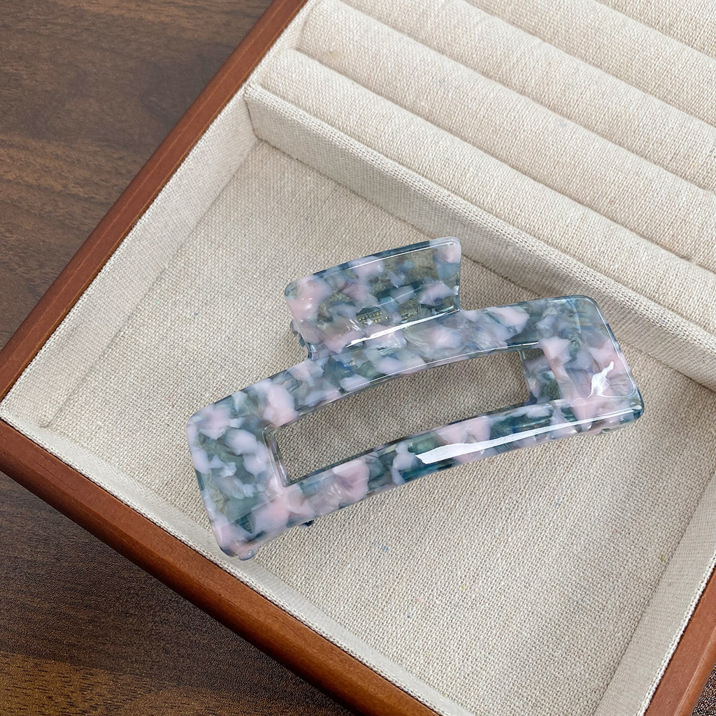 Rectangular Cutout Acetate Hair Claw Clip - NO_38