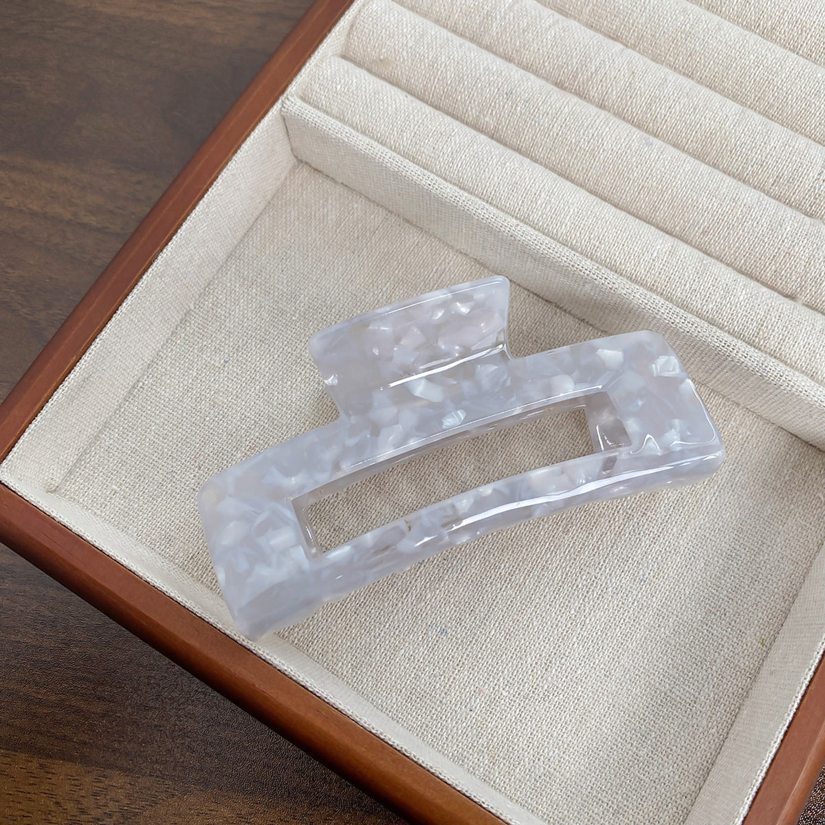 Rectangular Cutout Acetate Hair Claw Clip - NO_39