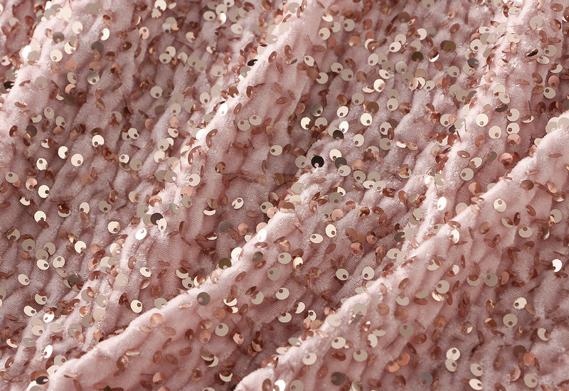 Textured Sequin Column Midi Skirt - Pink - 3