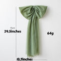 Large Tulle Bow Christmas Decor With Long Streamers - L_sage