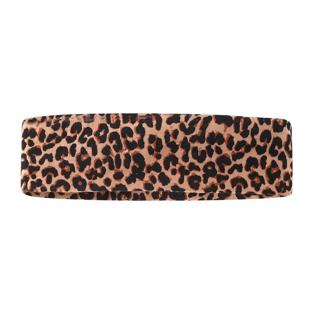 Non Slip Elastic Athletic Sports Headband - Leopard