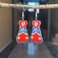 Patriotic Gnome Acrylic Dangle Earrings - U