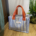 Quilted Bow Print Mini Tote Bag - Color_4