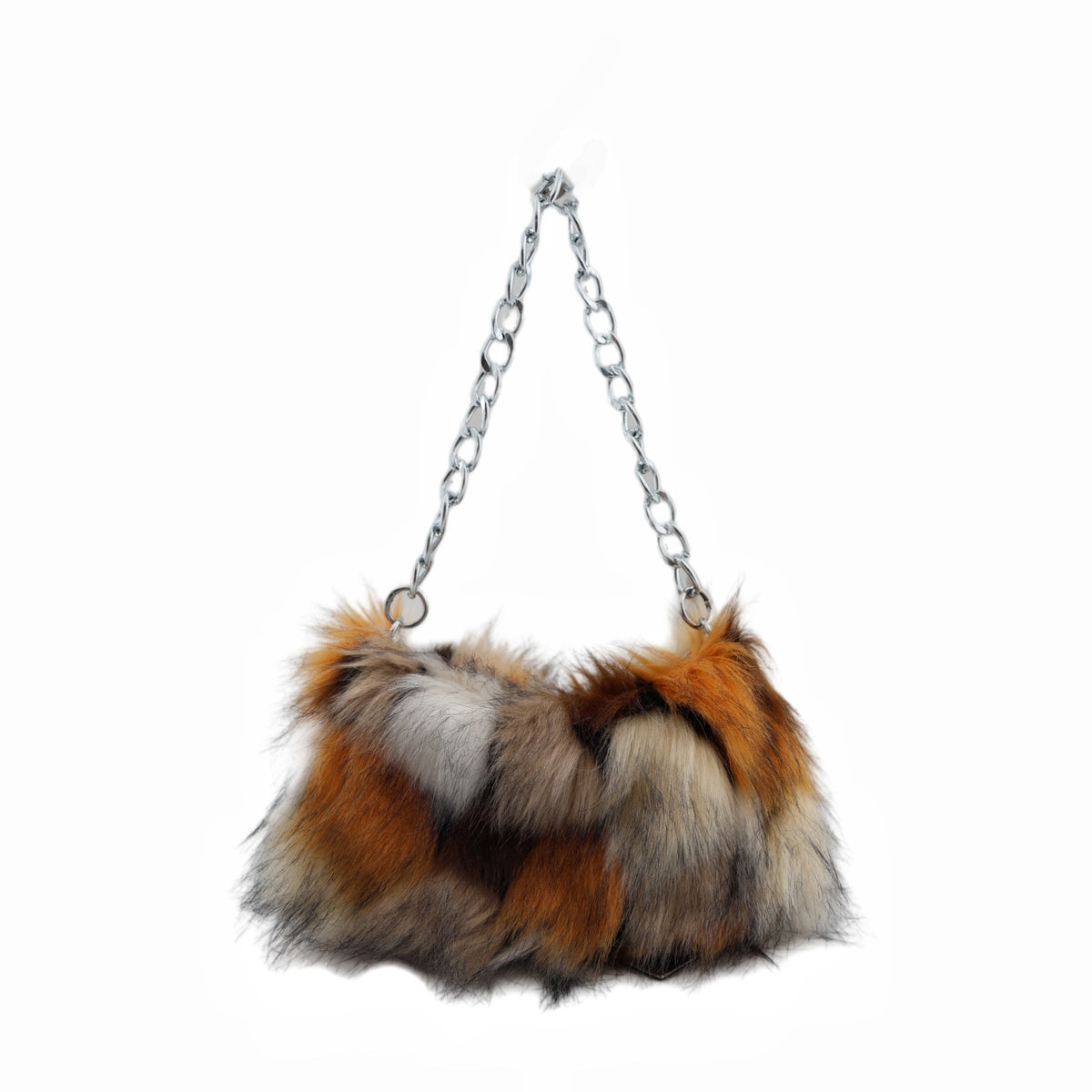 Fluffy Faux Fur Chain Shoulder Bag
