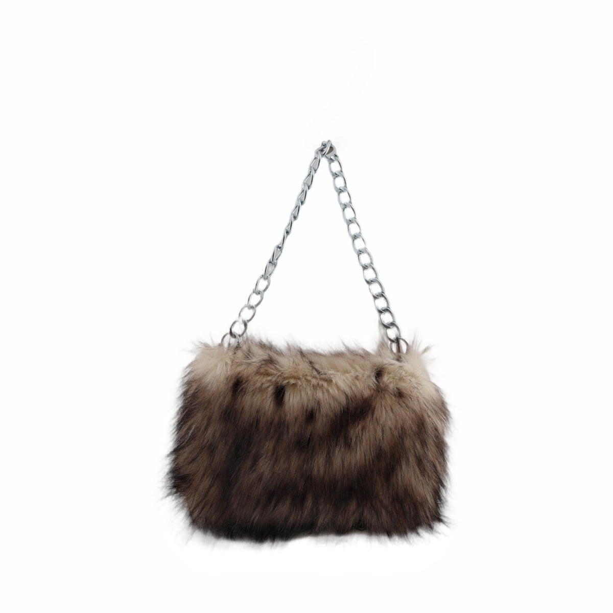 Fluffy Faux Fur Chain Shoulder Bag