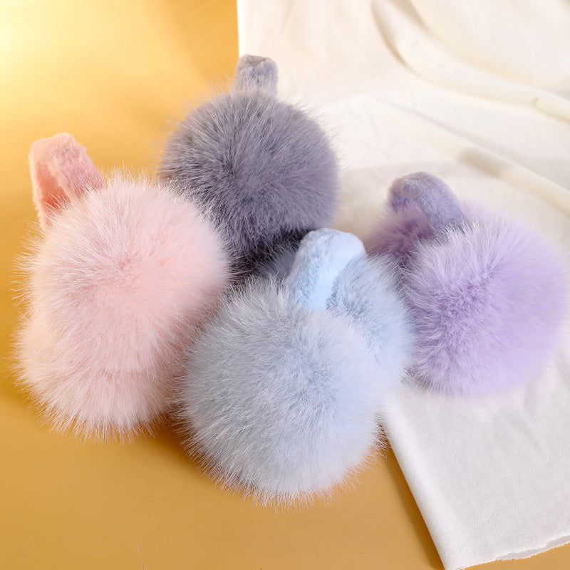 Long Plush Fluffy Winter Ear Muffs - view 1
