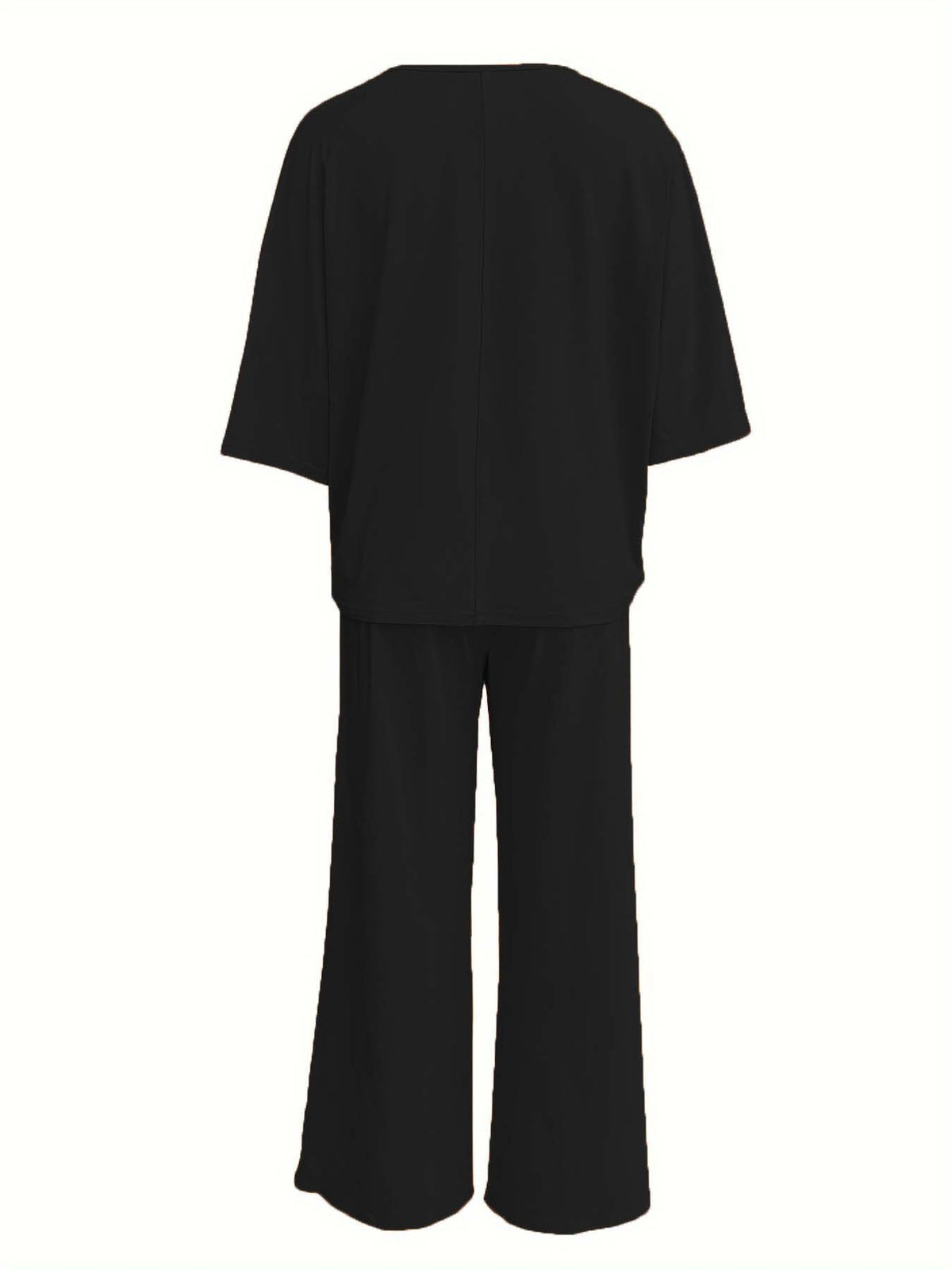 Batwing Sleeve Wide Leg Lounge Set - view 8