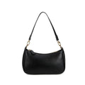 Y2K Baguette Shoulder Bag with Chain Strap - Black