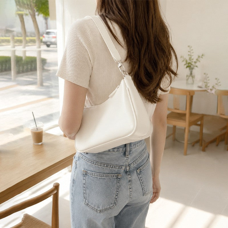 Y2K Baguette Shoulder Bag with Chain Strap