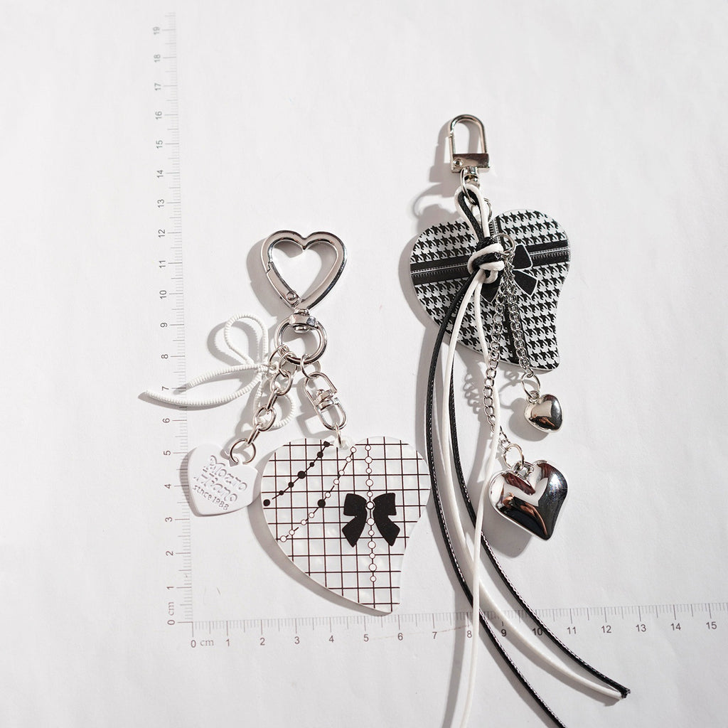 Heart Charm Tassel Bag Keychain - NO-4 - 1