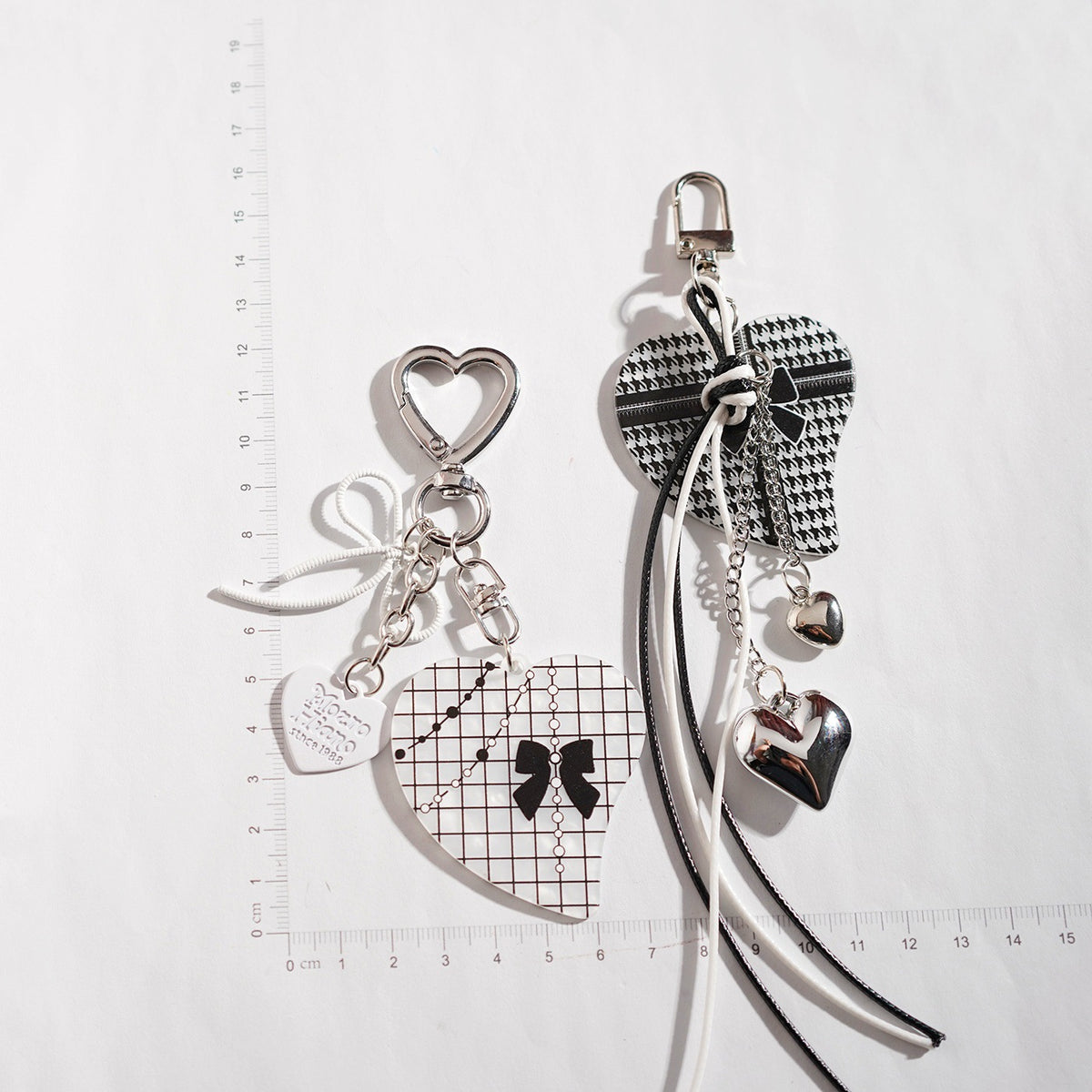 Heart Charm Tassel Bag Keychain - NO-4 - 1