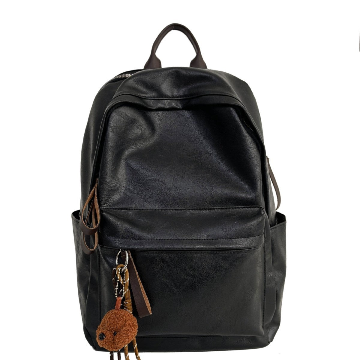 Vintage Faux Leather Laptop Backpack
