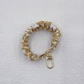 Pleated Scrunchie Wristlet Bracelet Keychain - KChecker