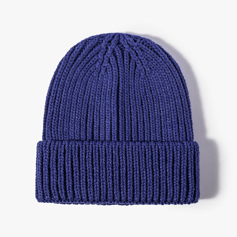 Chunky Ribbed Knit Cuffed Beanie - Color_10