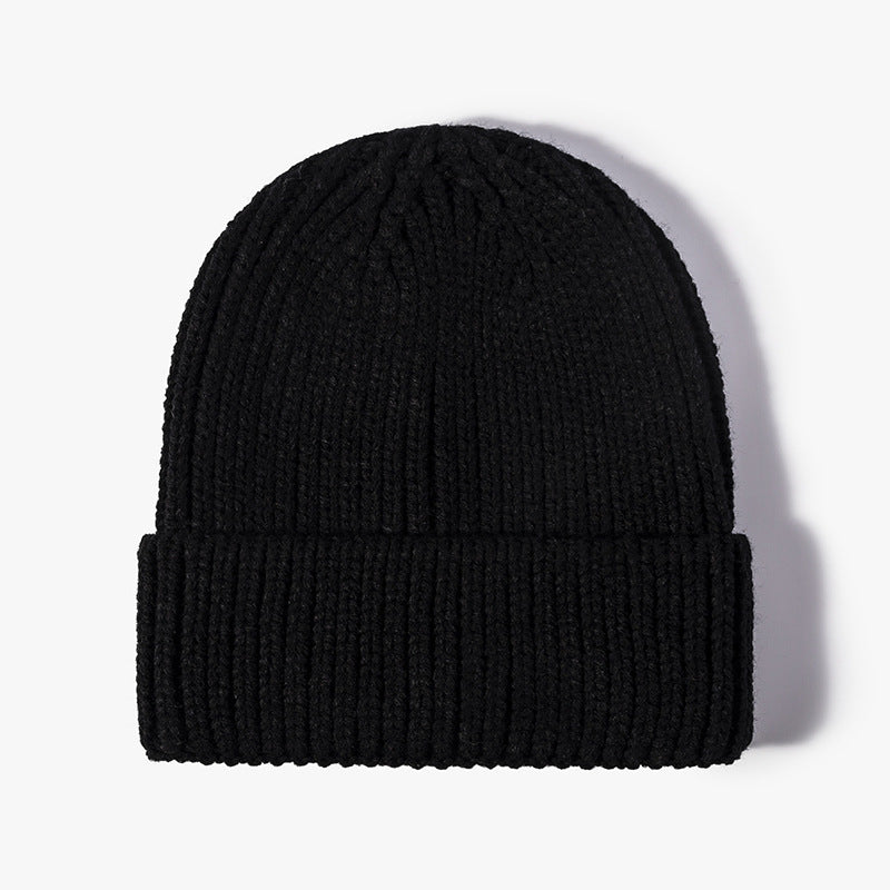 Chunky Ribbed Knit Cuffed Beanie - Color_2