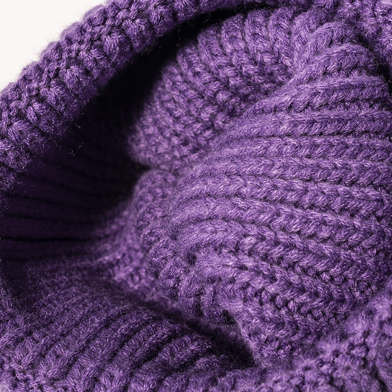 Chunky Ribbed Knit Cuffed Beanie - view 2