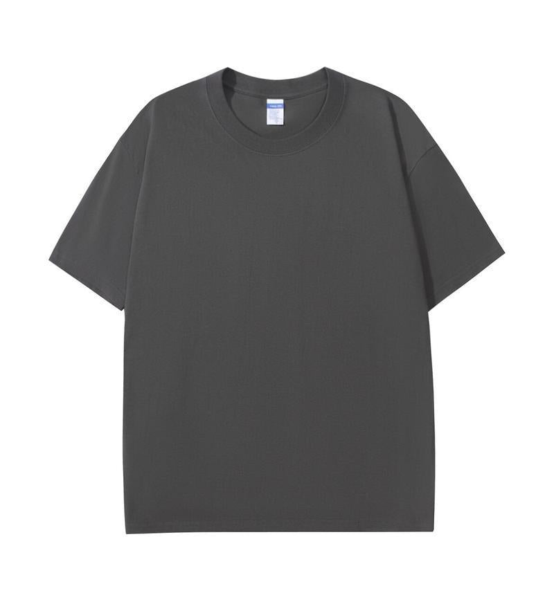 Boxy Drop Shoulder Heavyweight Cotton Tee - Charcoal
