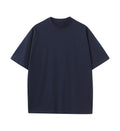 Boxy Drop Shoulder Heavyweight Cotton Tee - Navy