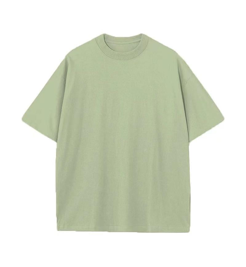 Boxy Drop Shoulder Heavyweight Cotton Tee - Sage