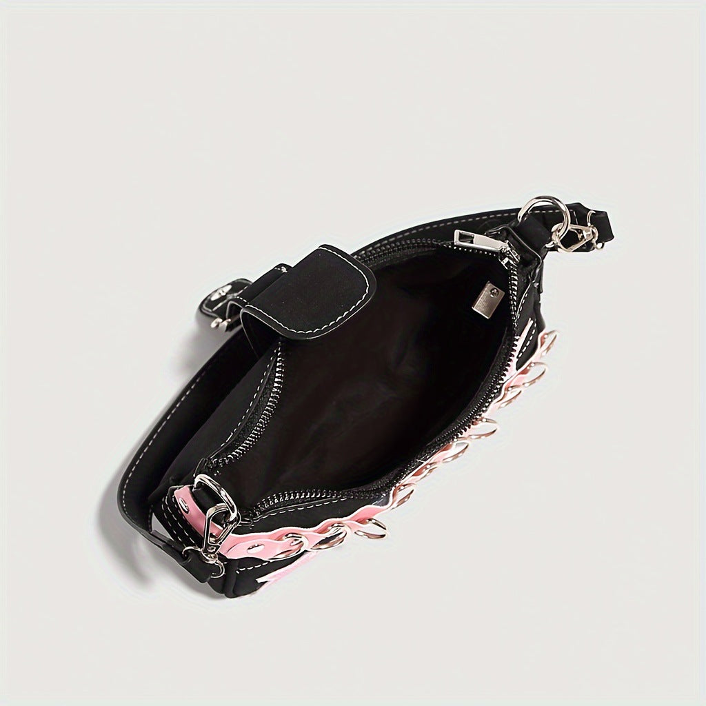 Studded Belt Strap Star Baguette Bag - view 2