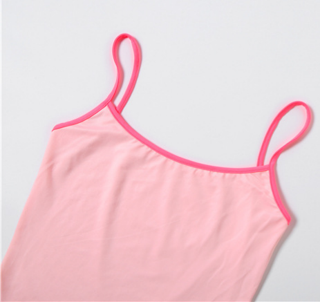 Ruched Drawstring Mini Skirt and Cami Set - Pink - 7
