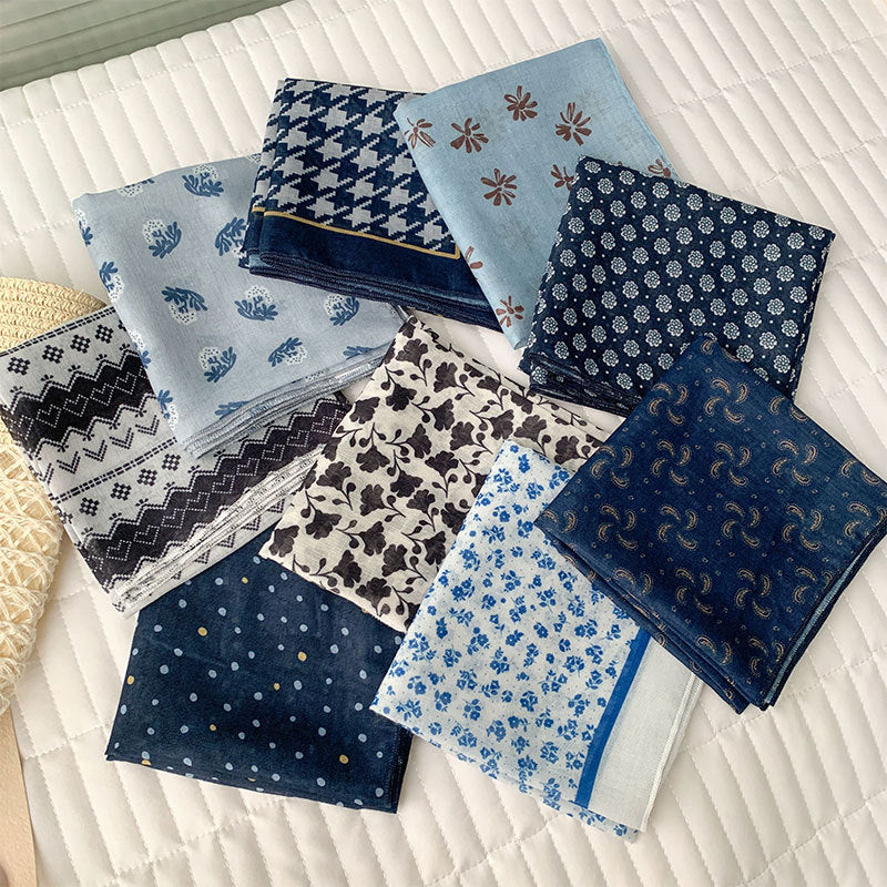 Vintage Print Square Bandana Neck Scarf - view 1