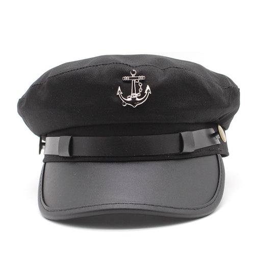Anchor Emblem Baker Boy Beret
