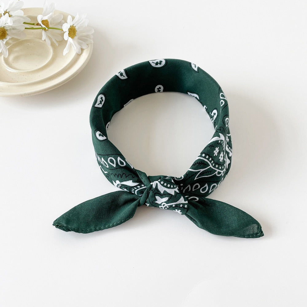 Classic Paisley Print Square Bandana Scarf - Color_10