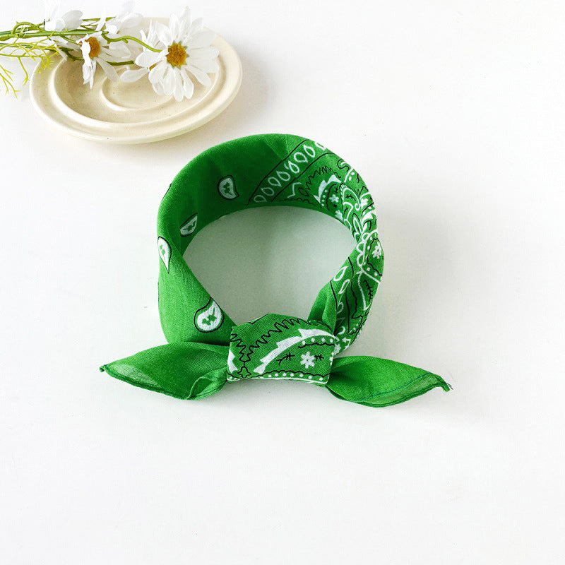 Classic Paisley Print Square Bandana Scarf - Color_17