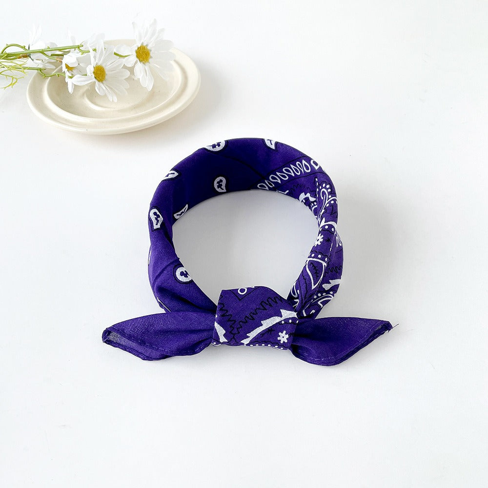 Classic Paisley Print Square Bandana Scarf - Color_20