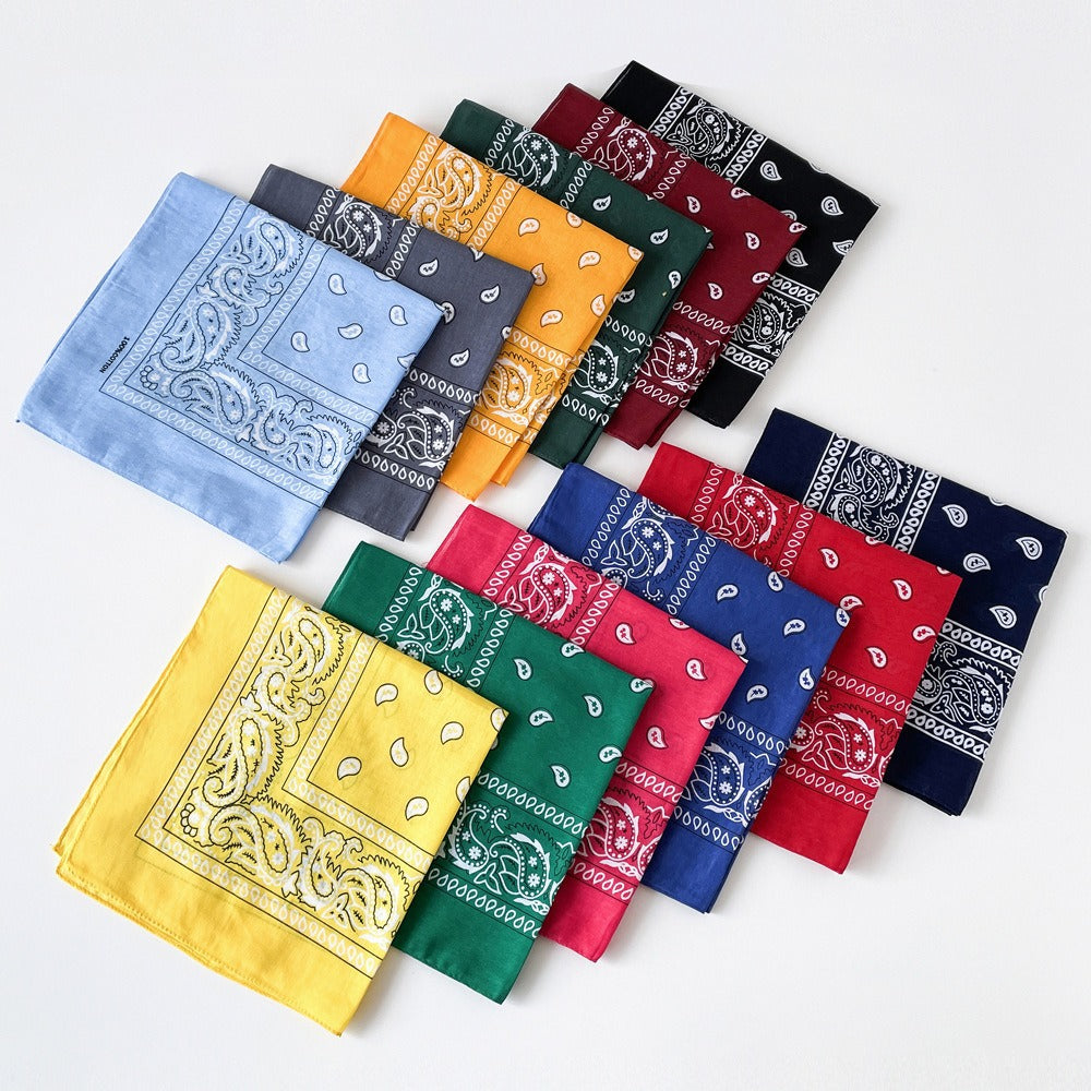 Classic Paisley Print Square Bandana Scarf