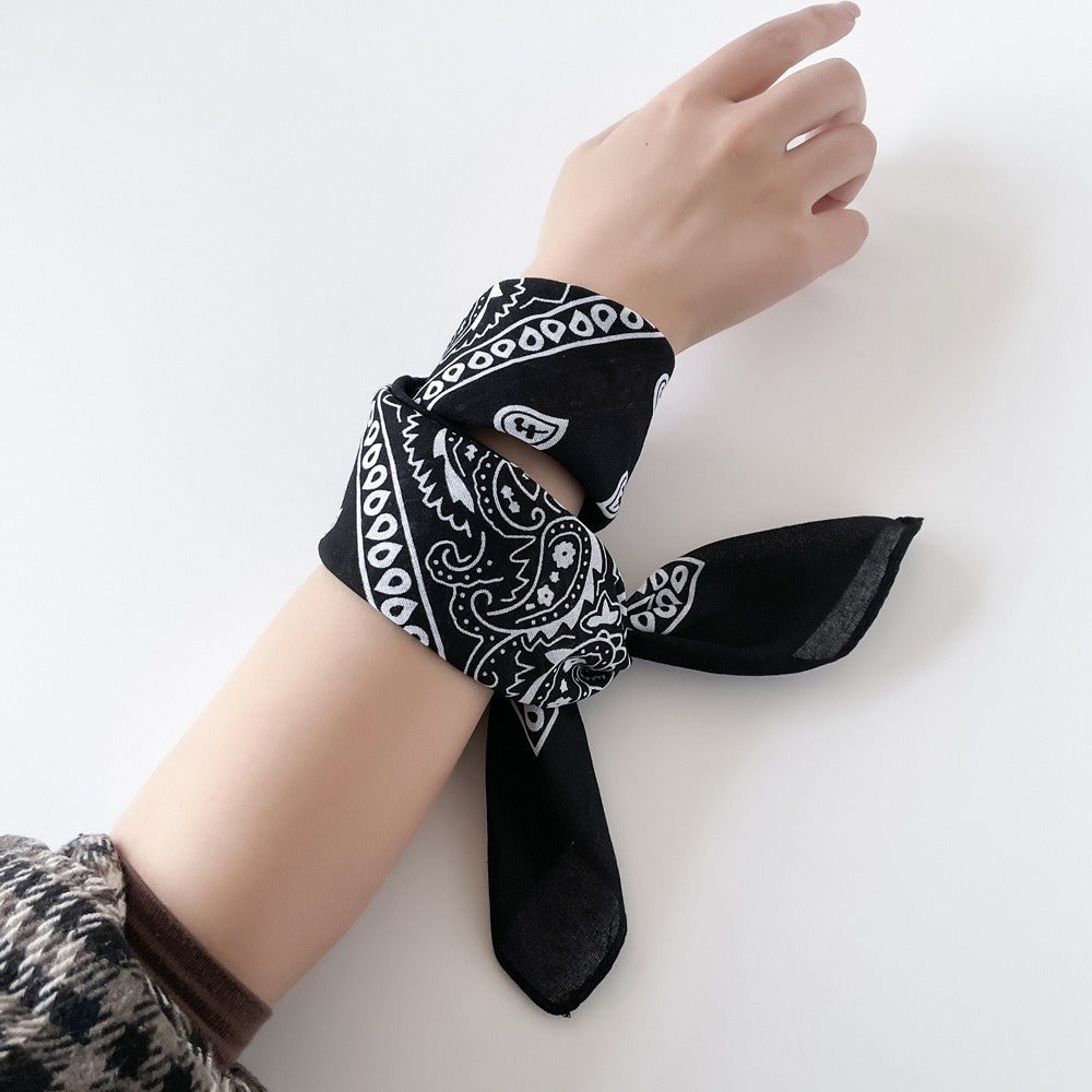 Classic Paisley Print Square Bandana Scarf - view 4
