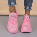 Chunky Platform Mesh Dad Sneakers - Pink
