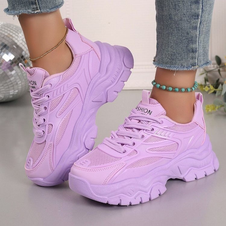 Chunky Platform Mesh Dad Sneakers