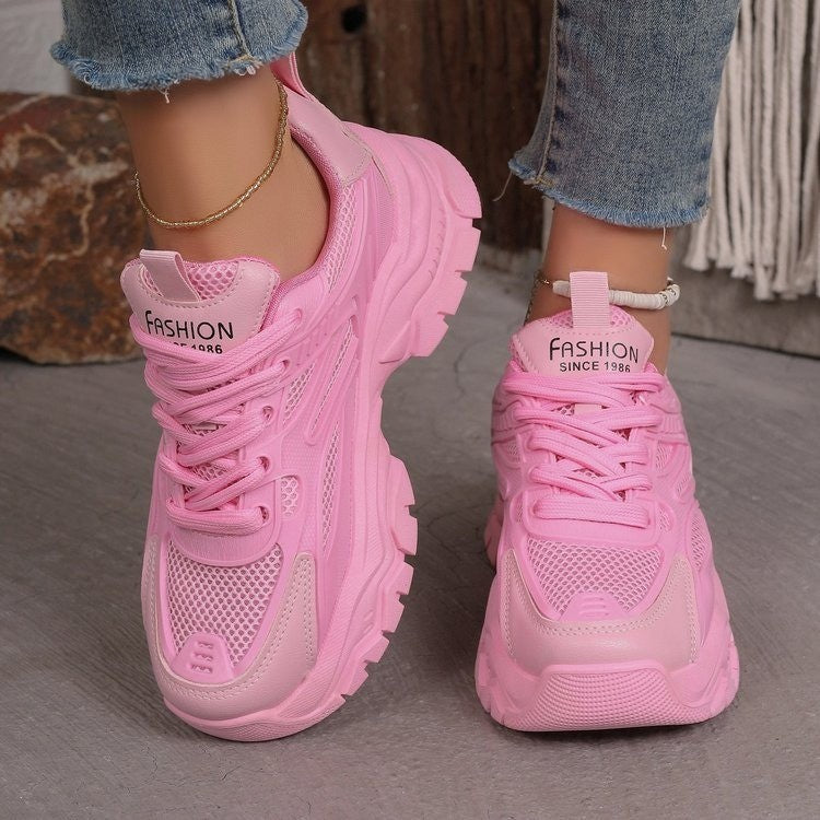 Chunky Platform Mesh Dad Sneakers