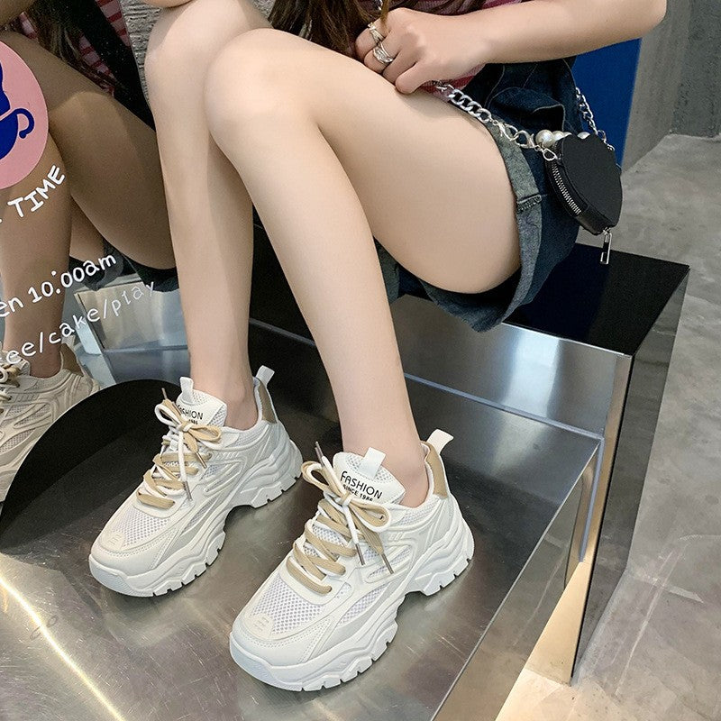 Chunky Platform Mesh Dad Sneakers