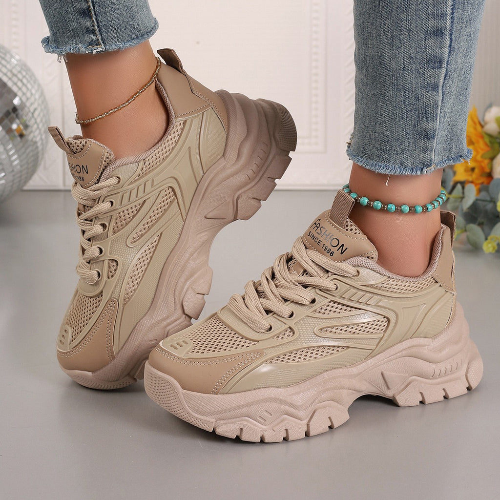 Chunky Platform Mesh Dad Sneakers