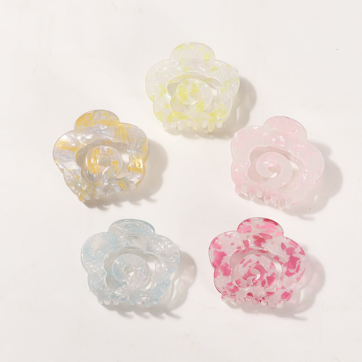 Marbled Flower Hair Claw Clip