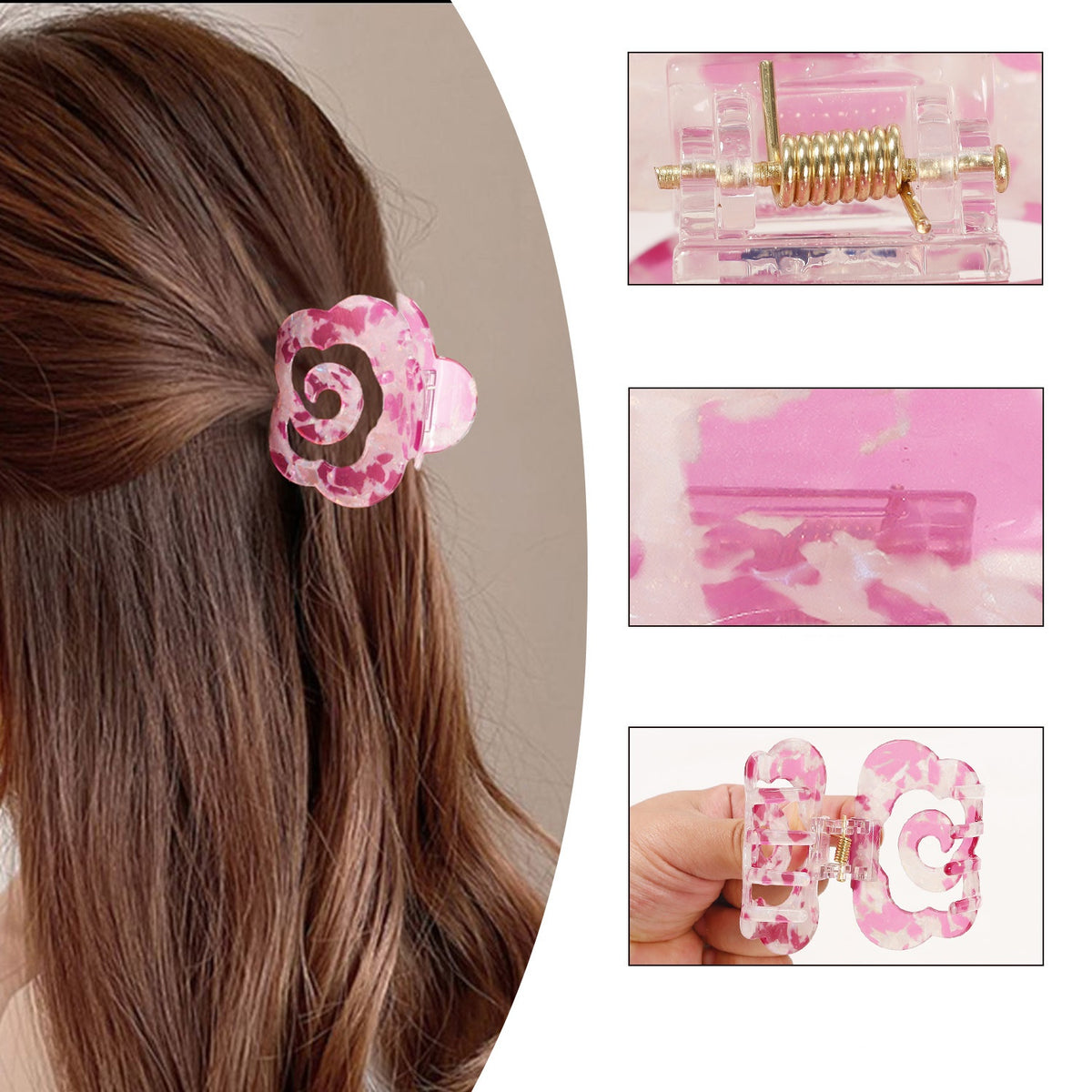 Marbled Flower Hair Claw Clip - view 1