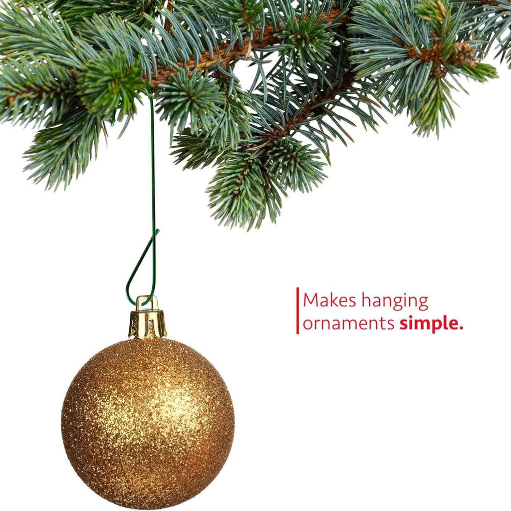 Christmas Tree Ornament Hangers, Two Sizes, 300 Count - Green