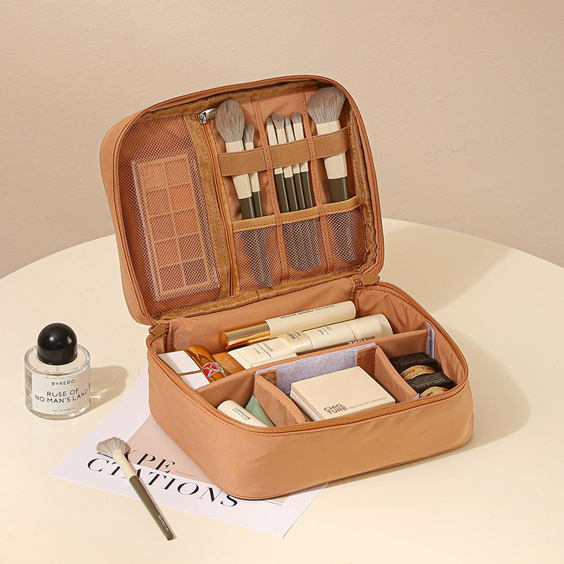 Portable Travel Makeup Case With Brush Holders - A3