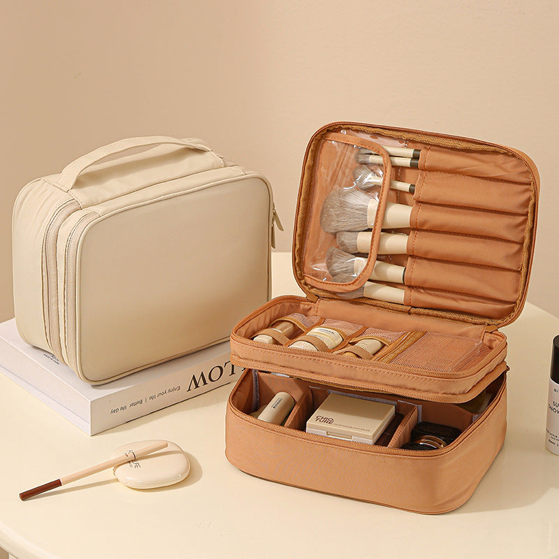 Portable Travel Makeup Case With Brush Holders - view 2