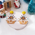 Gingerbread House Drop Earrings - Yellow