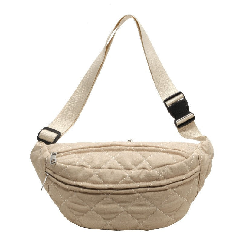 Quilted Puffer Sling Belt Bag